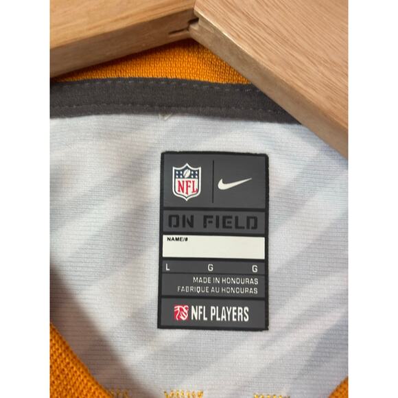 Vintage Nike Pittsburgh Steelers Troy Polamalu Zebra Jersey Youth L - Picture 6 of 6